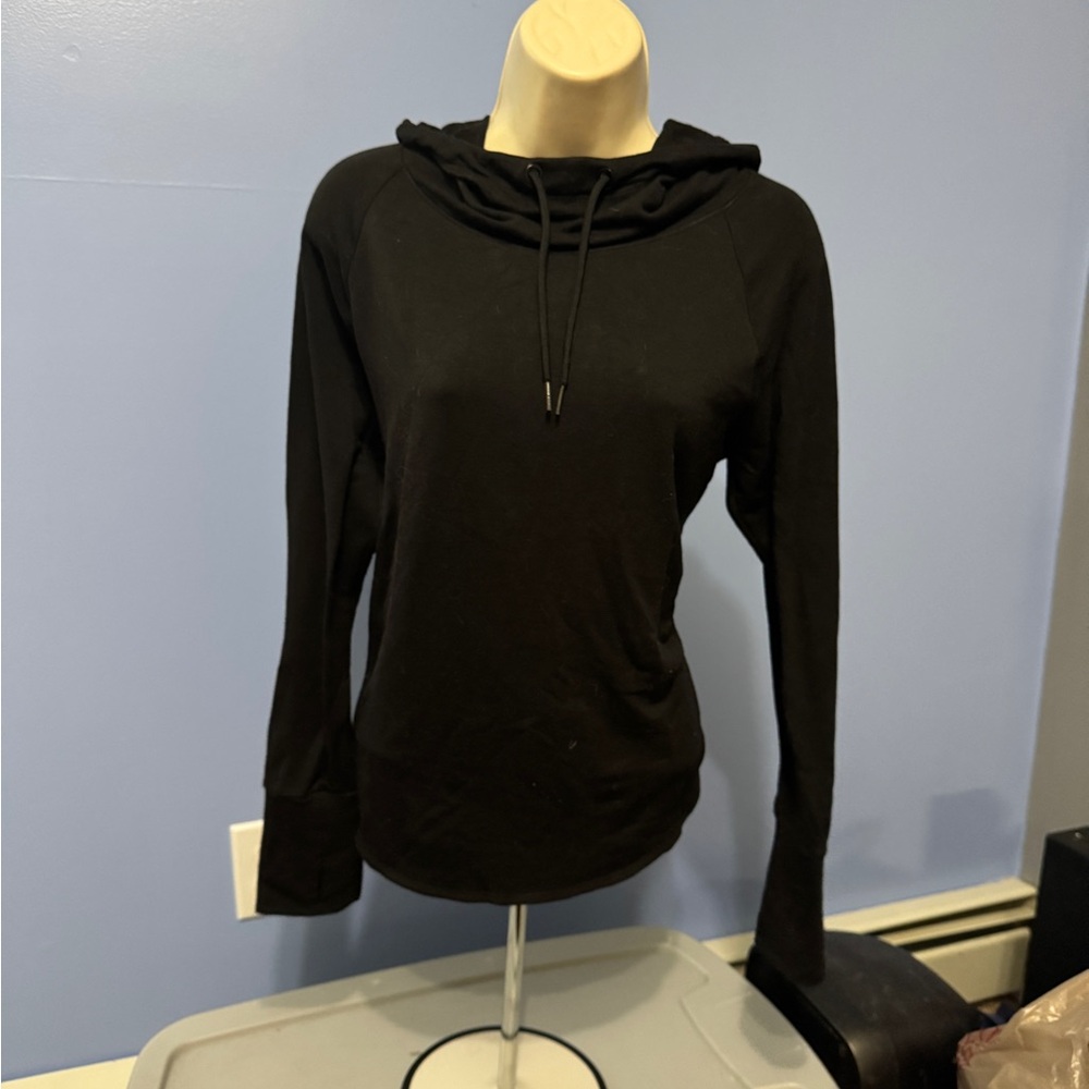 Athletic Works Black Hooded Shirt